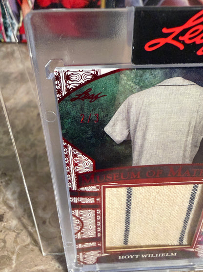 2026 Leaf Art of Sport Museum Materials Hoyt Wilhelm Jumbo Patch Red /3