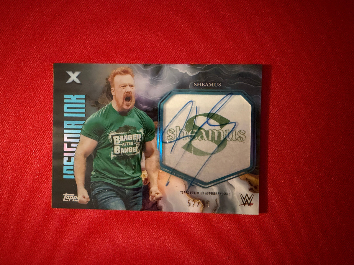 Sheamus 2026 Topps Exalted WWE Insignia Ink On-Card Auto /99