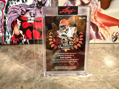 Josh Gordon 2026 Leaf Signature Series Base Auto Silver Lava 1/1