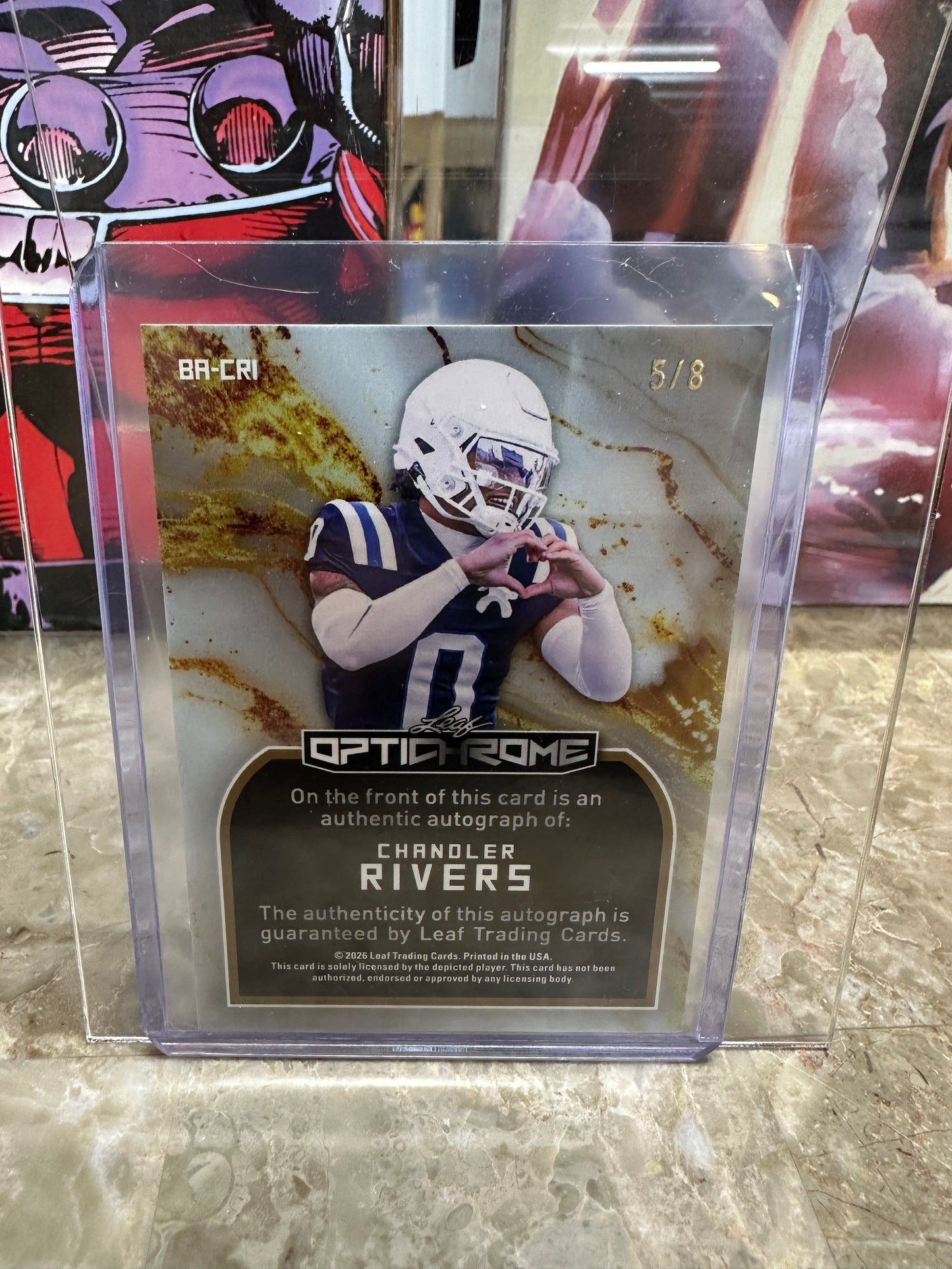 2026 Leaf Optichrome Chandler Rivers PLATINUM PRISMATIC AUTO /8 Ravens