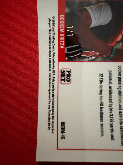 Bekkem Kritza 2026 Leaf Pro Set Metal 1989 Mini Super Prismatic Red Flood 1/1