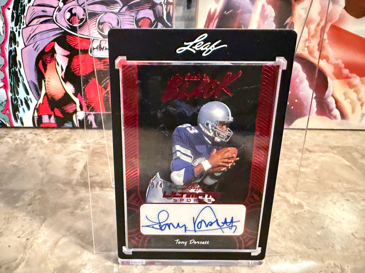 Tony Dorsett 2026 Leaf Ultimate Sports Back In Black Auto Red /4