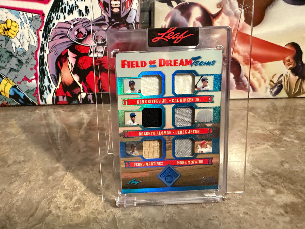 2026 Leaf Seasons In the Sun Field of Dream Teams 6-Swatch Griffey Jeter Ripken