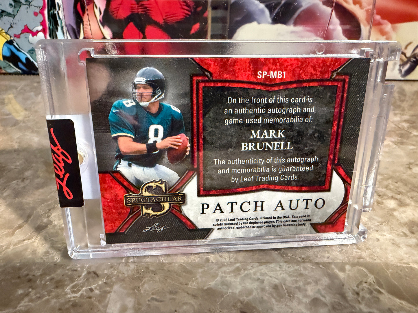 2026 Leaf Spectacular Football Patch Auto Mark Brunell /5 Multicolor Nike swoosh?