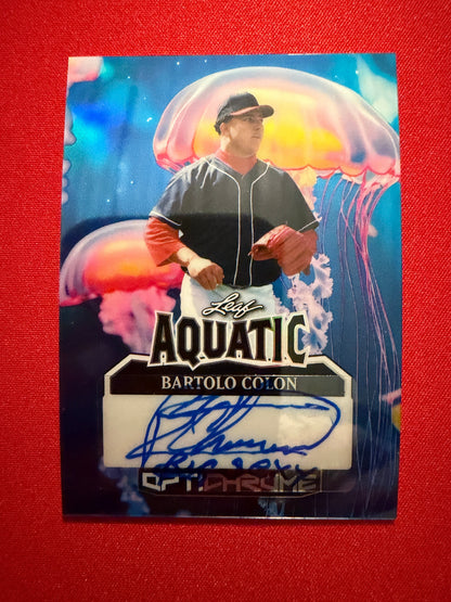 Bartolo Colon 2025 Leaf Optichrome Baseball Aquatic Auto Jellyfish 1/1 Inscription Big Sexy
