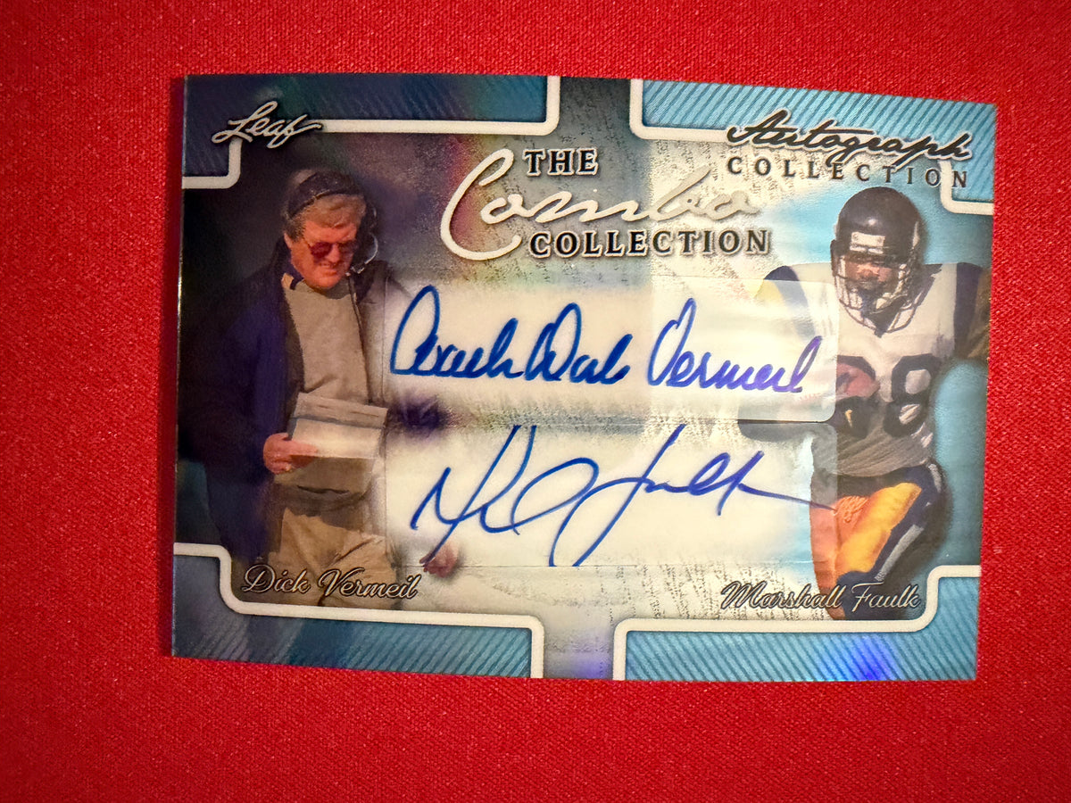 Marshall Faulk Dick Vermeil 2026 Leaf Autograph Collection Combo Dual Auto 1/1