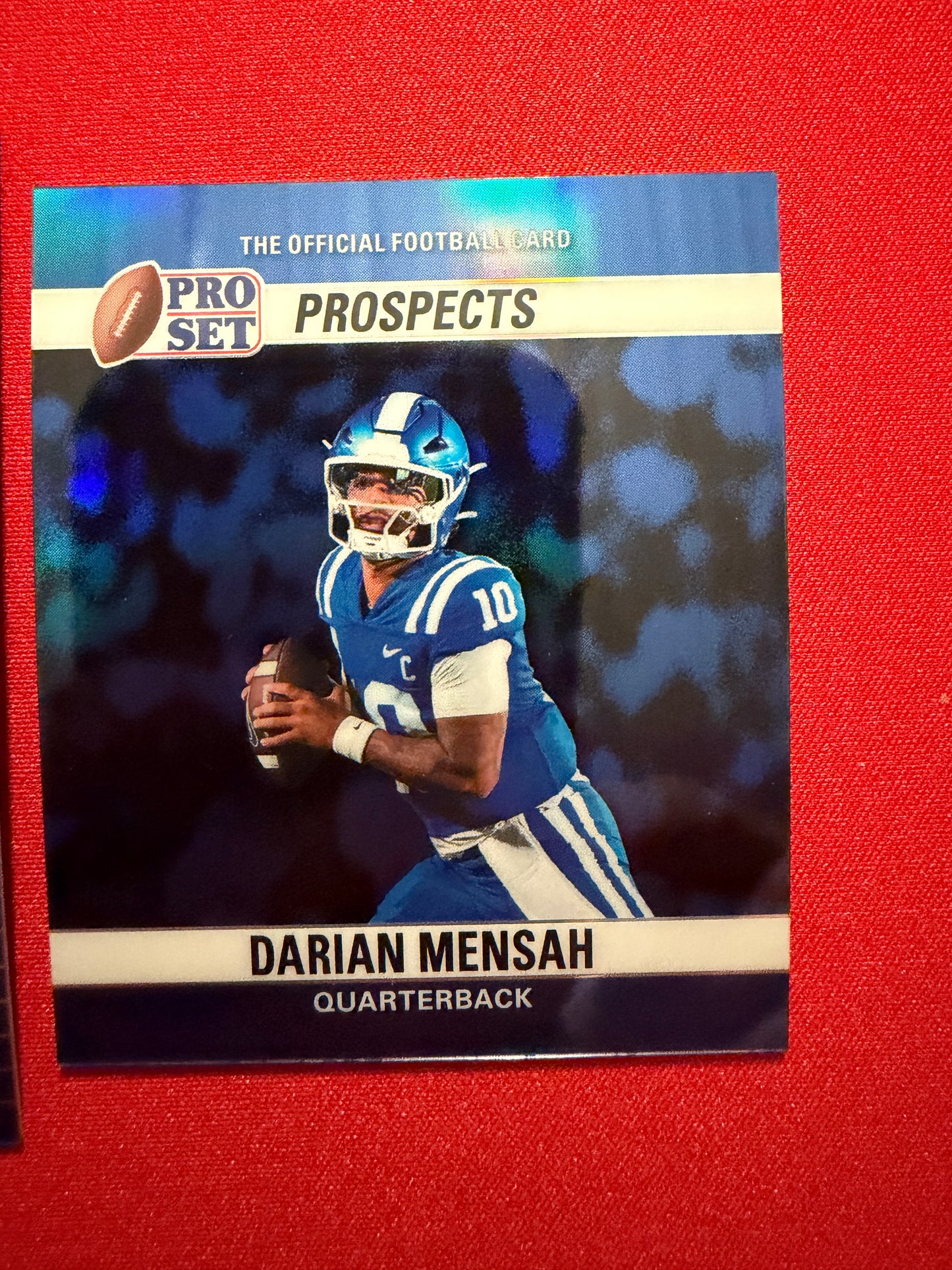 Darian Mensah 2026 Leaf Pro Set Metal Football 1989 Auto 1990 Mini Base Color Match