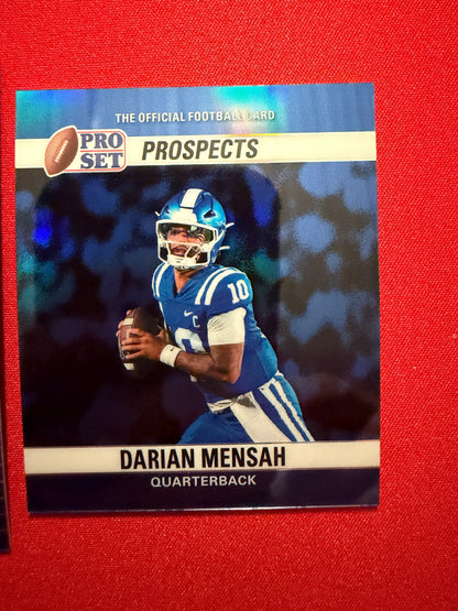 Darian Mensah 2026 Leaf Pro Set Metal Football 1989 Auto 1990 Mini Base Color Match