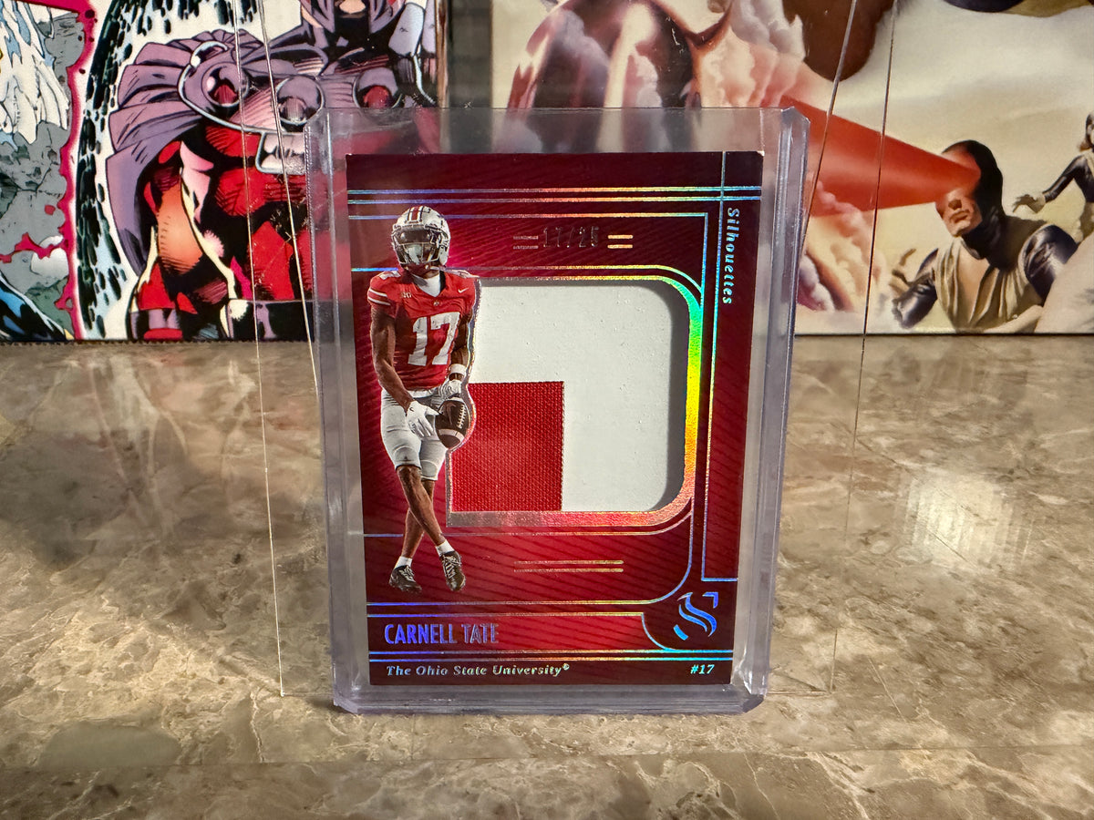 Carnell Tate 2025 Panini Silhouette Silhouettes Multicolor Number Patch /25