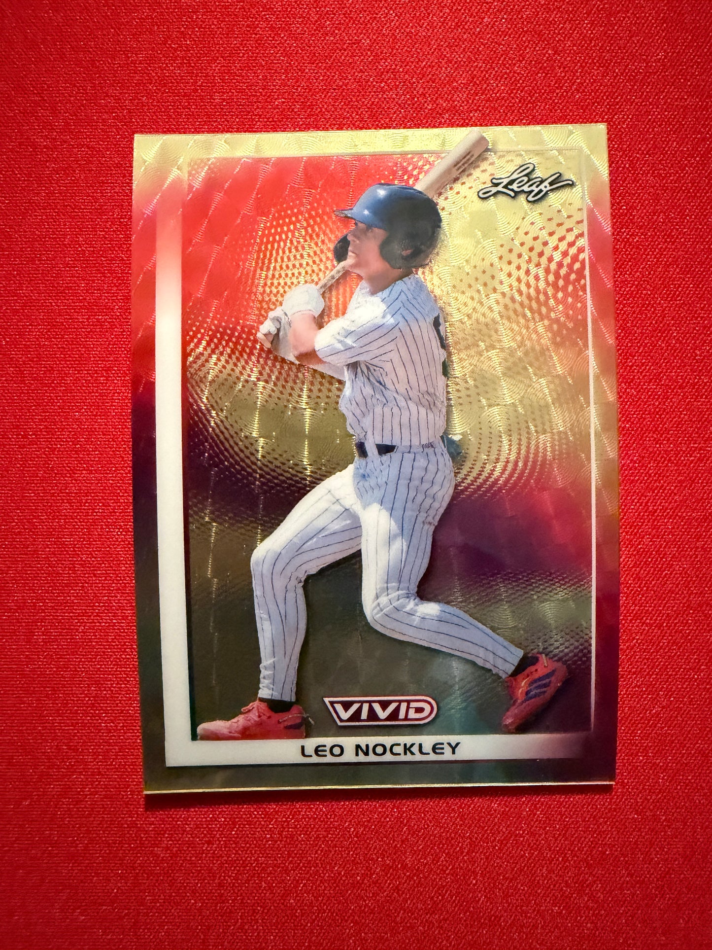 2026 Leaf Vivid Baseball Gold Super Prismatic Leo Nockley True 1/1