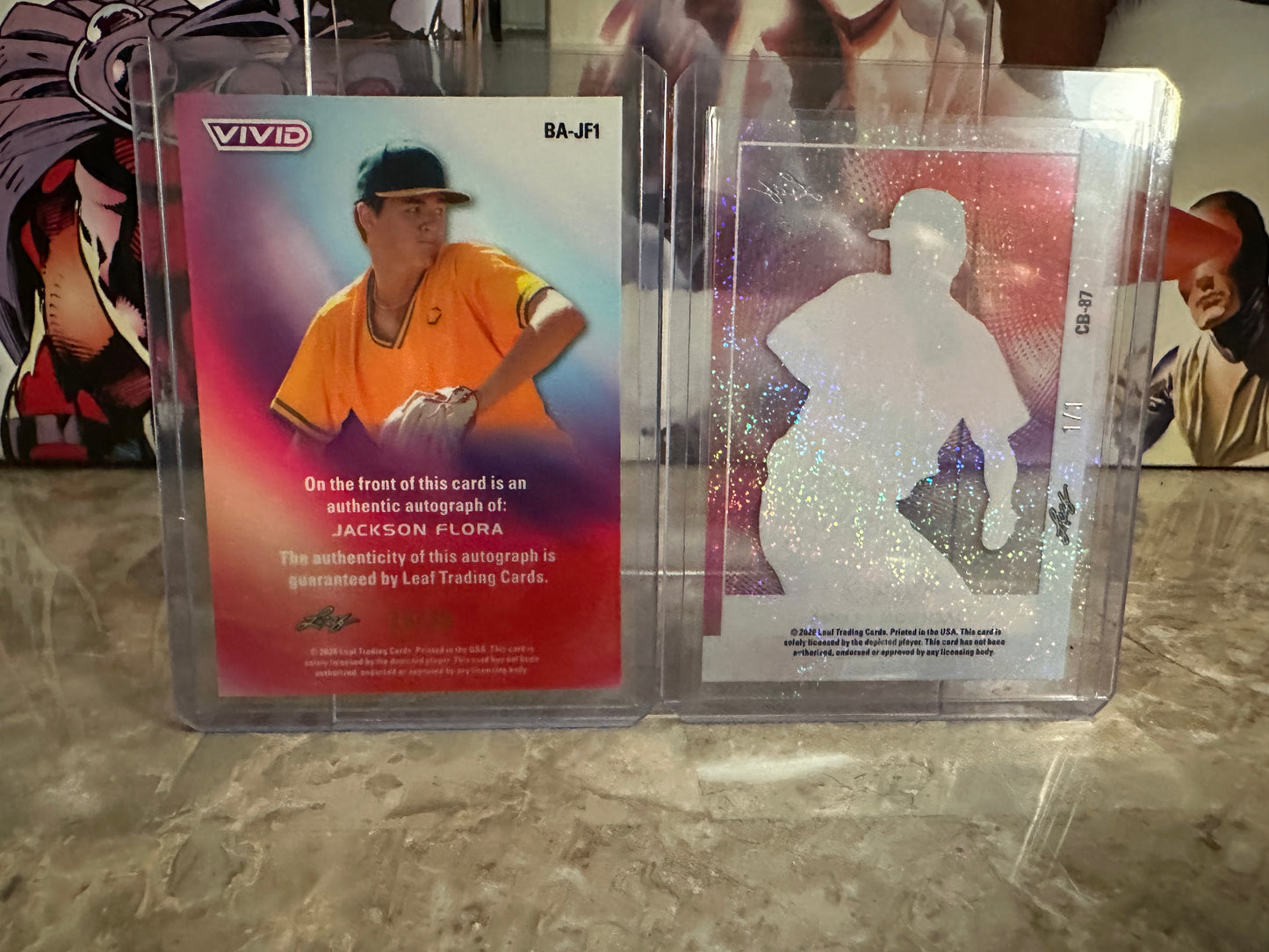 2026 Leaf Vivid Jackson Flora LOT Auto /35 Techno + 1/1 Clear Acetate UCSB