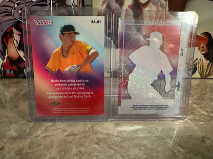 2026 Leaf Vivid Jackson Flora LOT Auto /35 Techno + 1/1 Clear Acetate UCSB