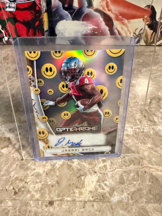 2026 Leaf Optichrome Jabari Mack Silver Smiley Face Auto /7