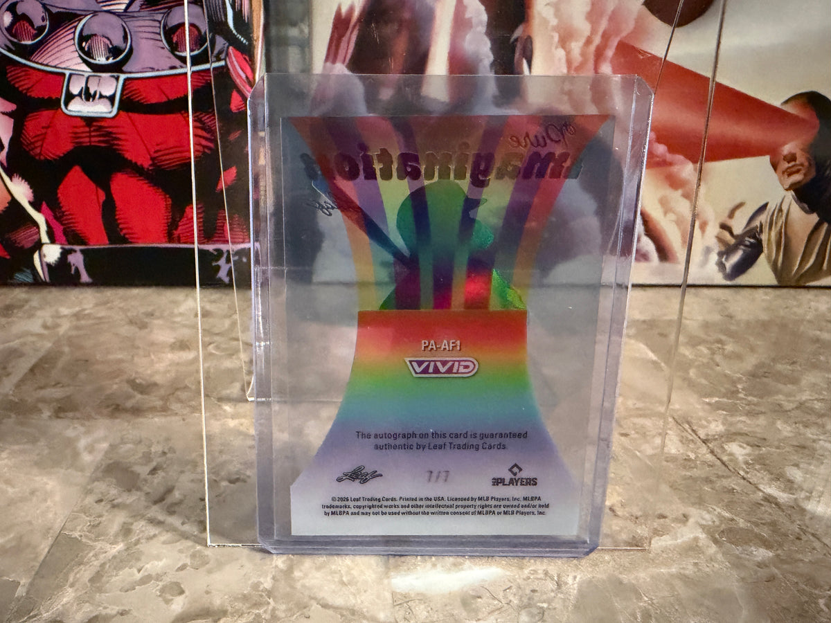 Andrew Fischer 2026 Leaf Vivid Baseball Pure Imagination Auto Clear Red 7/7 Bookend