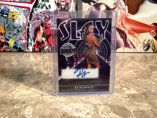 KJ Johnson 2026 Leaf Metal Women Of Sport Slay Auto Purple /7