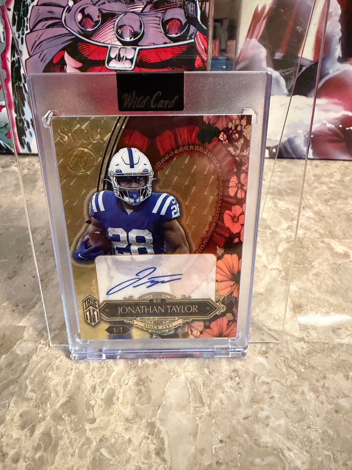 Jonathan Taylor 2026 Wild Card Sweet Wild Art Gold Vinyl True 1/1 Autograph
