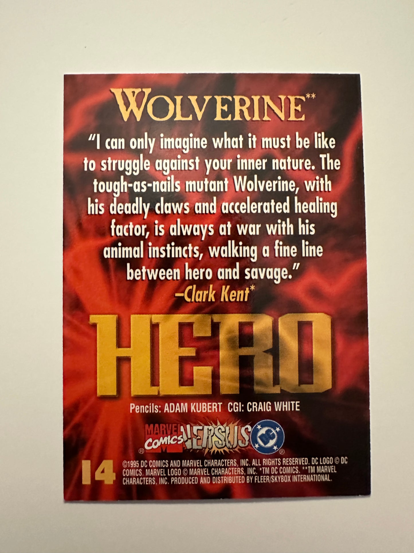 Wolverine #14 (1995 Fleer DC vs. Marvel) - High grade