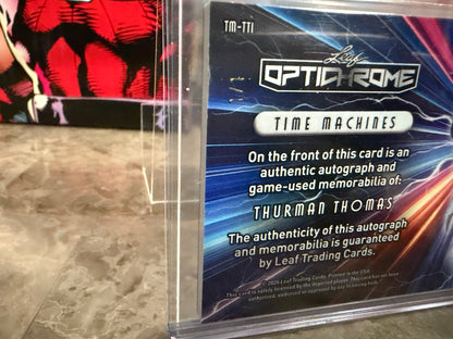 Thurman Thomas 2026 Leaf Optichrome Football Time Machines Patch Auto Gold 1/1