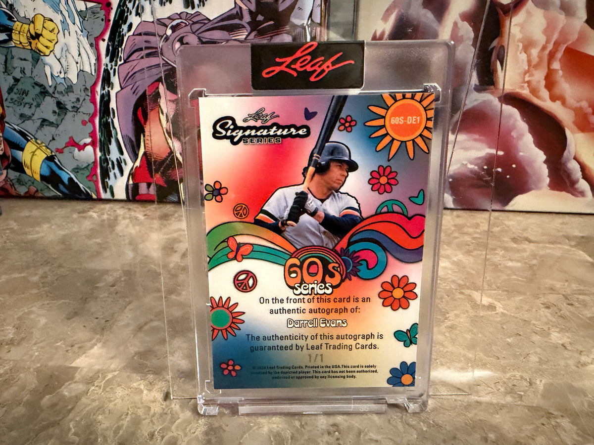 Darrell Evans 2026 Leaf Signature Series 60s Series Auto Gold 1/1