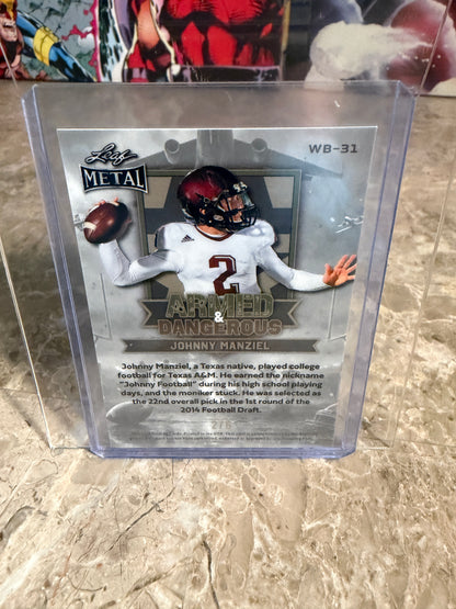 2026 Leaf Metal Johnny Manziel Auto Kaleidoscope Armed & Dangerous Pink Lot