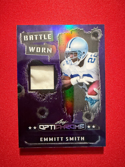 2026 Leaf Optichrome Football Battle Worn Emmitt Smith Game-Used 7/7