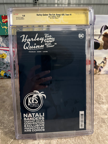 Harley Quinn: The Eat. Bang! Kill. Tour #1 CGC 9.8 SS Natali Sanders KRS (2021)