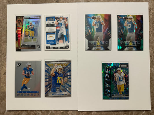 2023 Justin Herbert Card Lot - Prizmatic/Hype/Optic (2023 Panini)