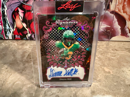 Dierre Hill 2026 Leaf Signature Series Sports Base Auto Pink Crystal 1/1