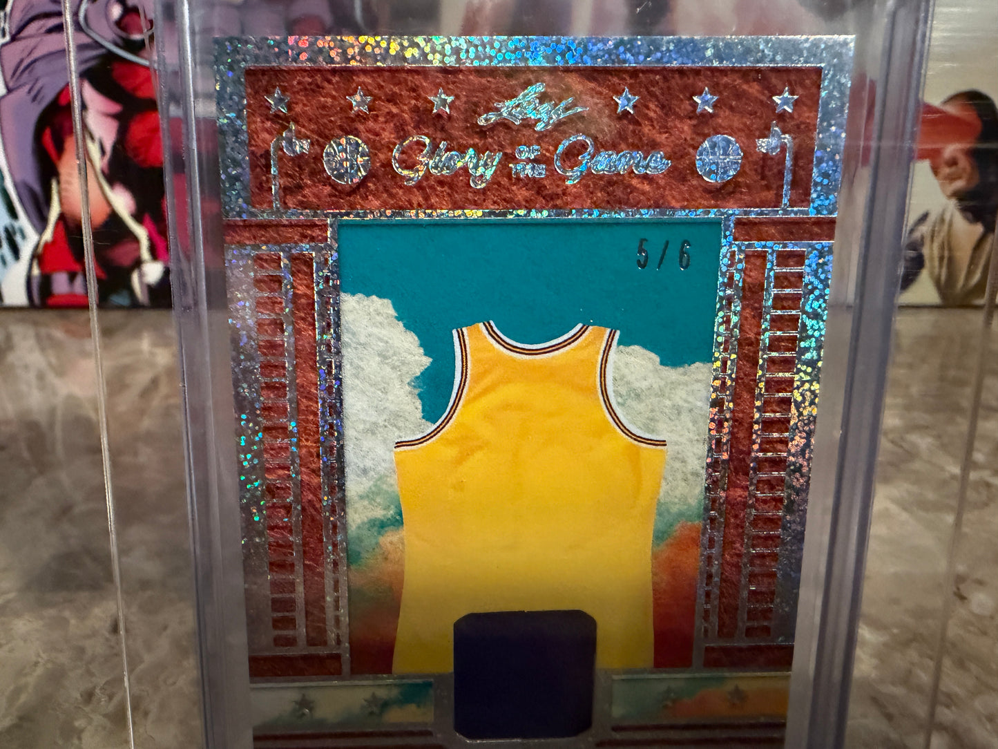 Wilt Chamberlain 2025 Leaf Glory of the Game Basketball Game Used Swatch Holo Dots /6