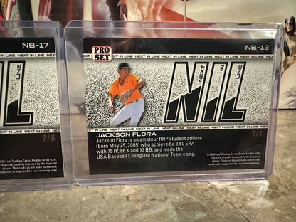 2026 Pro Set NIL Lot Justin Lebron /6 TWO 1/1s Flora Super Prismatic Appenzeller Gold