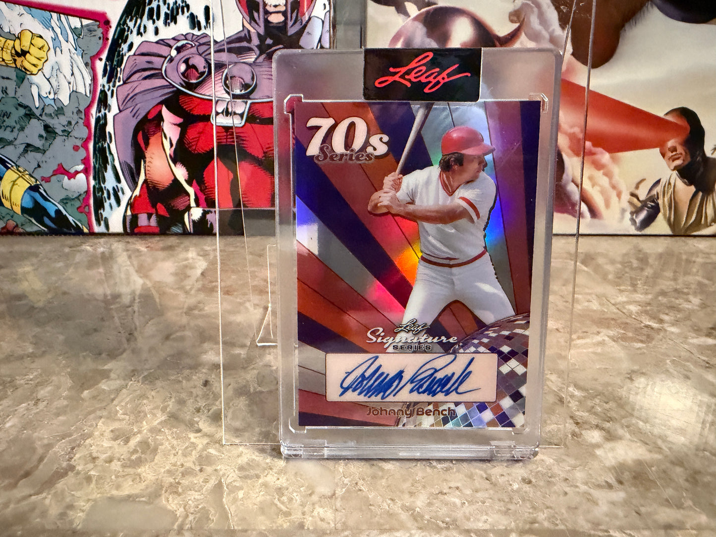 Johnny Bench 2026 Leaf Signature Series Sports 70s Auto Purple 1/1