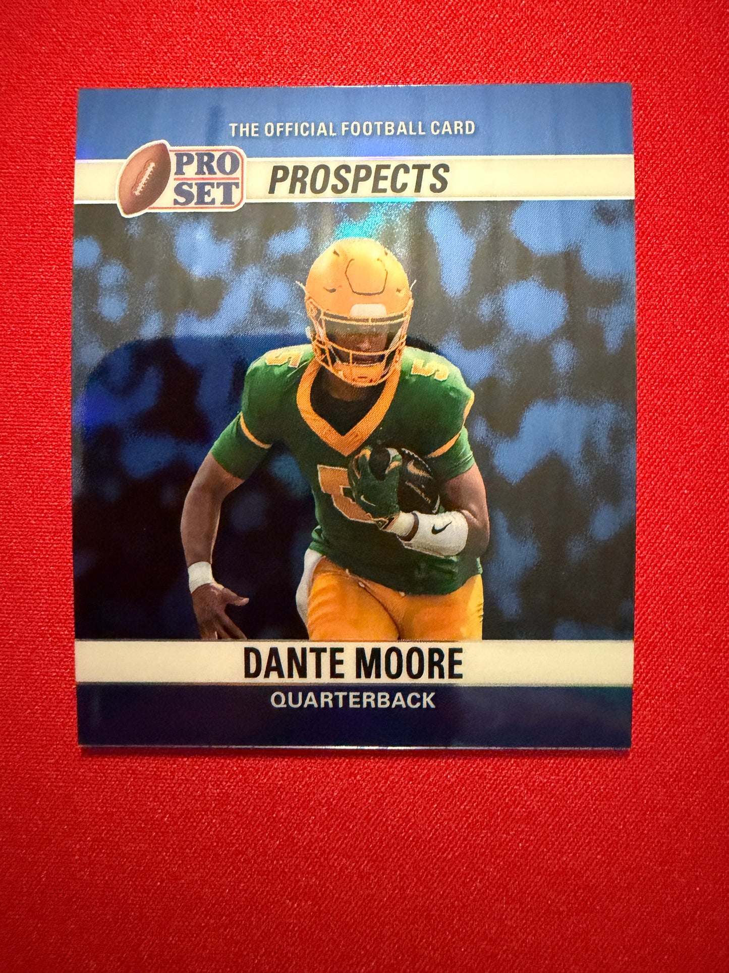 2026 Leaf Pro Set Metal Football Dante Moore 1990 Mini Blue 3/3 Bookend