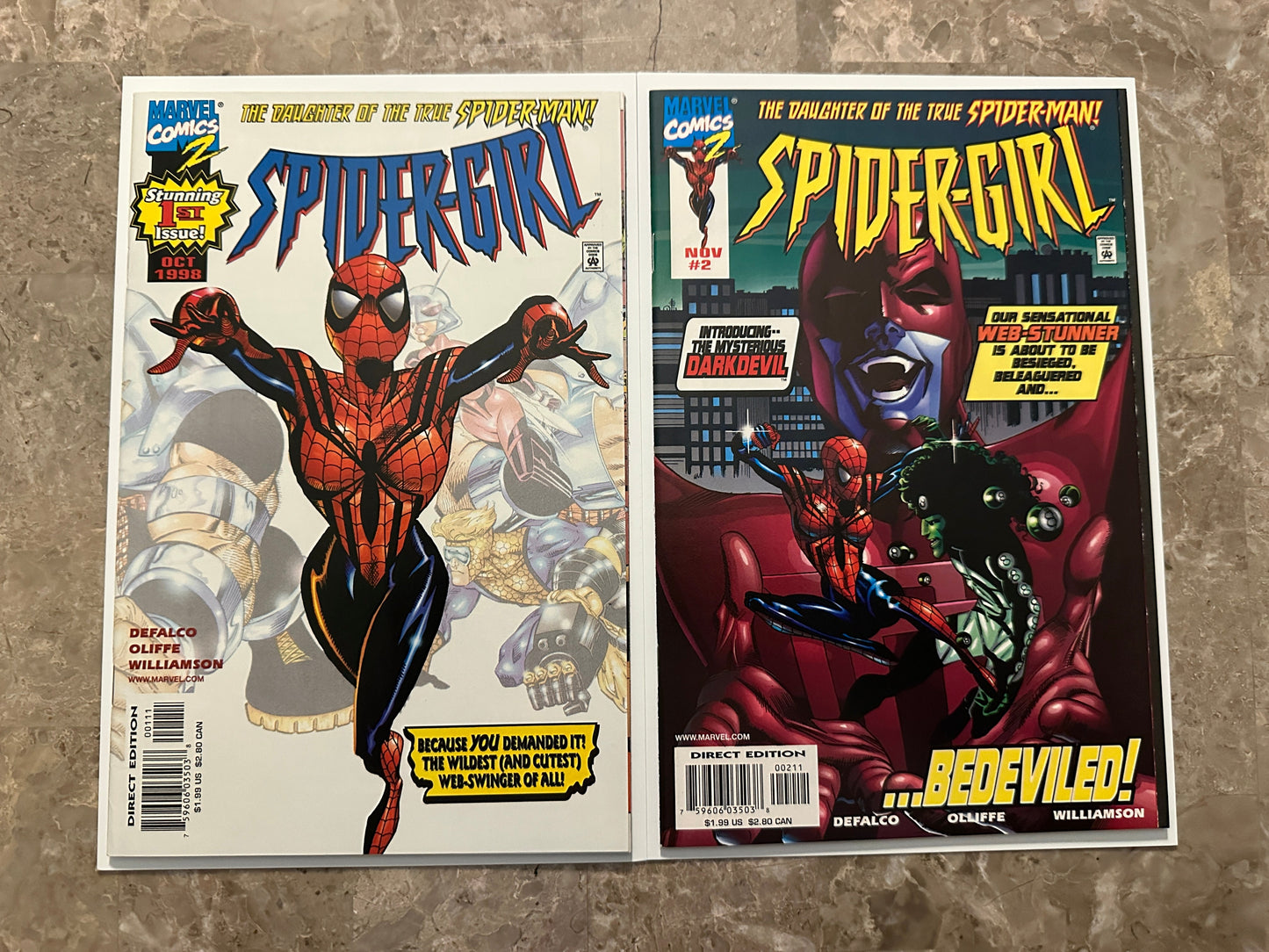 Spider-girl #1-2 NM- 9.2-9.4 High Grade (Marvel Comics 1998)