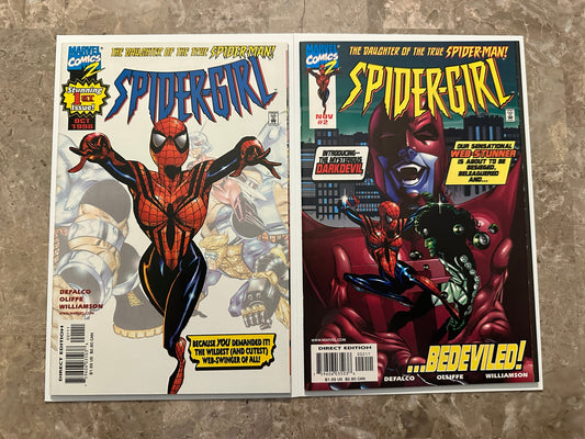 Spider-girl #1-2 NM- 9.2-9.4 High Grade (Marvel Comics 1998)