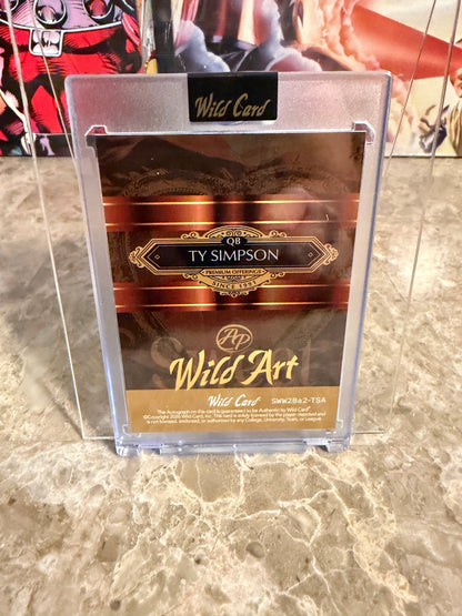 Ty Simpson 2026 Wild Card Wild Art 1/1 Auto 2-Card Lot
