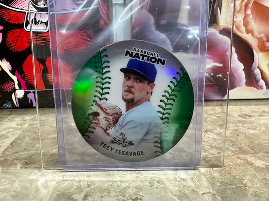 2026 Leaf Baseball Nation TREY YESAVAGE Disc /25 GREEN PRISMATIC Blue Jays Star