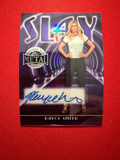 Kayce Smith 2026 Leaf Metal Women Of Sport Slay Auto Purple /7