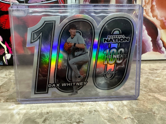 2026 Leaf Baseball Nation DAX WHITNEY Next 100 Silver Prismatic Die-Cut /75