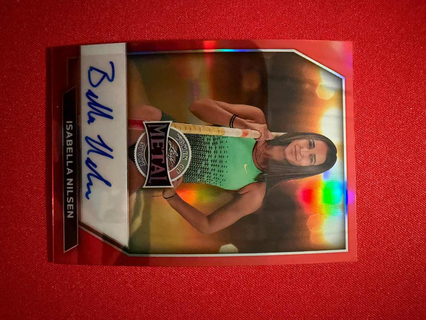 Isabella Nilsen 2026 Leaf Women of Sport Base Auto Red /3