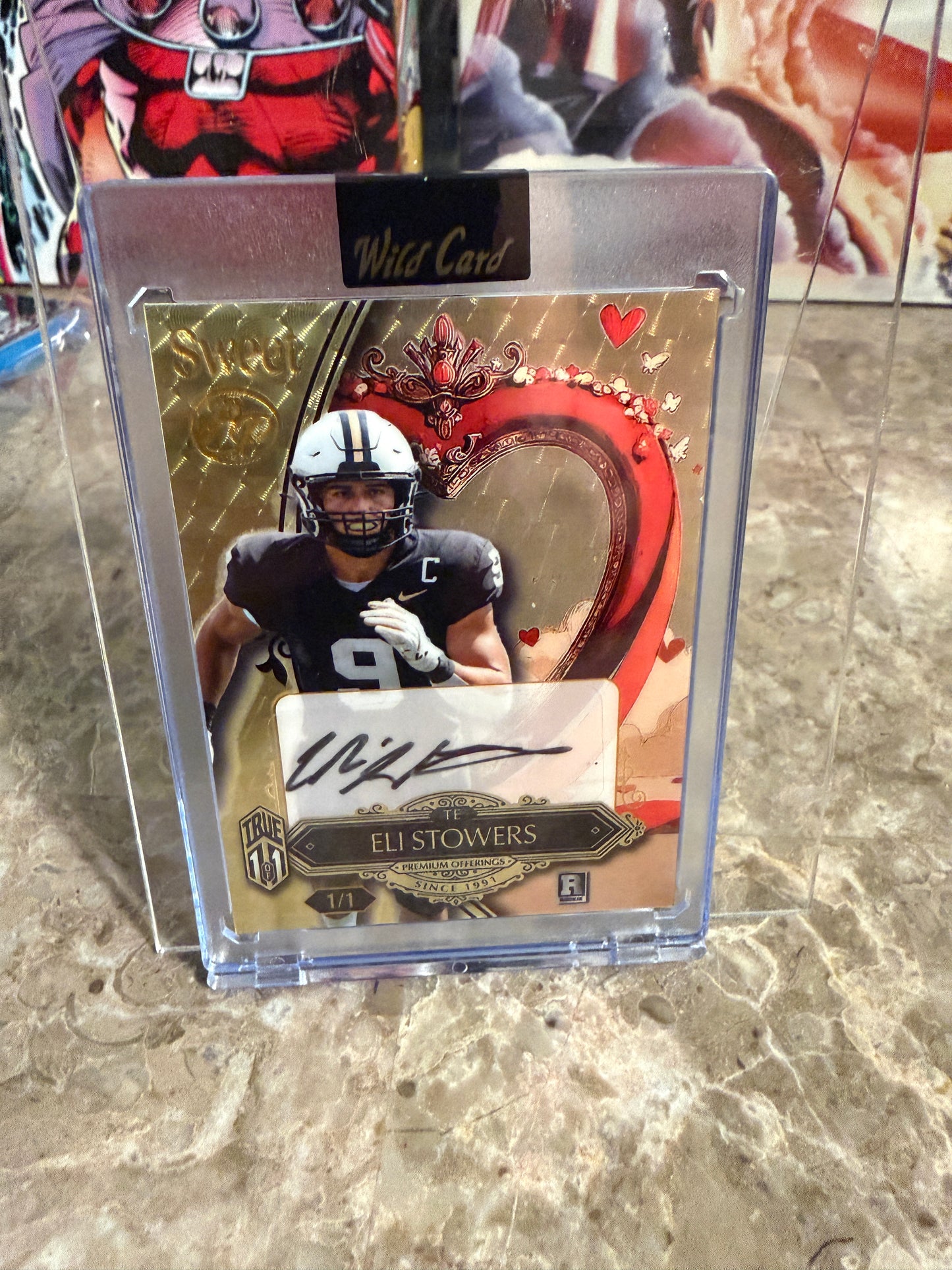 Eli Stowers 2026 Wild Card Wild Art 1/1 Gold Vinyl Auto 2-Card Lot