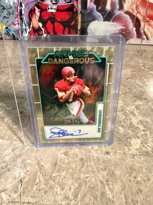 2026 Leaf Metal Joe Theismann Auto Armed & Dangerous Gold Super Prismatic 1/1