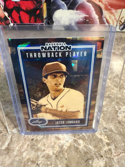 Jacob Lombard 2026 Leaf Baseball Nation 2-Card Lot Next 100 Throwback Player