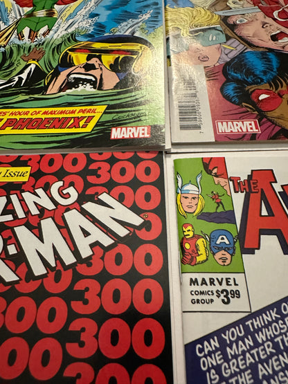 Amazing Spider-Man #300, New Mutants #98, X-Men #101, Avengers #8 Facsimile Lot