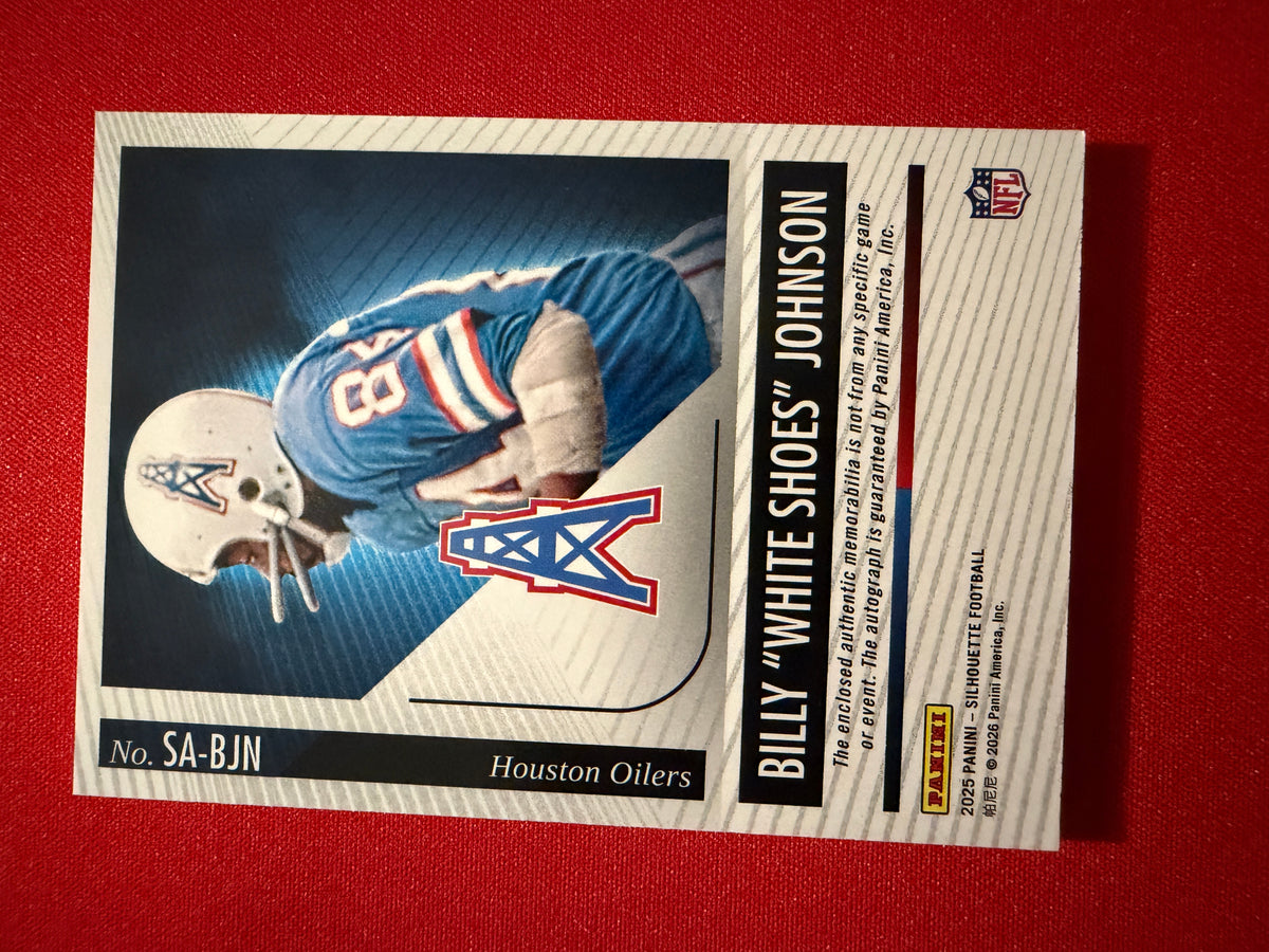 Billy White Shoes Johnson 2025 Panini Silhouette Football Autographs Patch /199