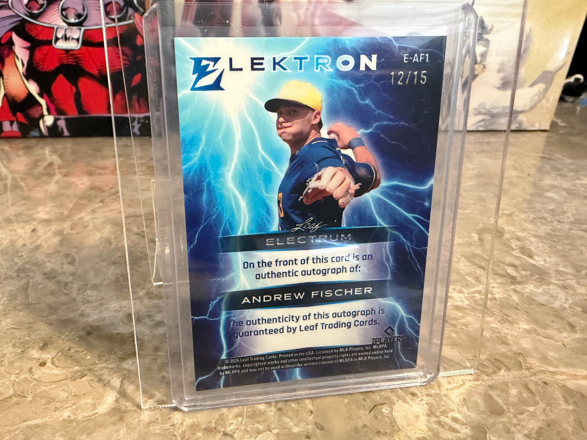 2026 Leaf Electrum Baseball Andrew Fischer Elektron Auto Tie-Dye /15