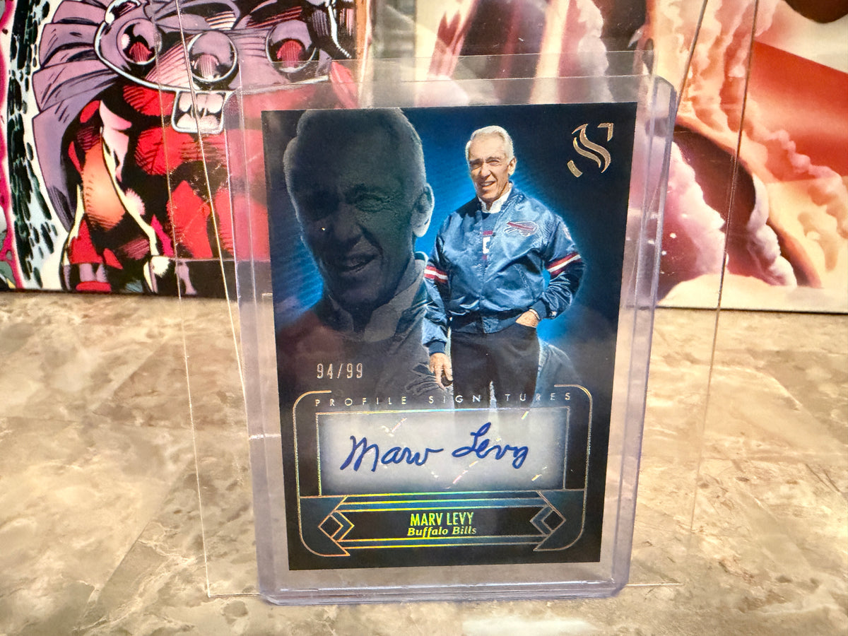 Marv Levy 2025 Panini Silhouette Football Profile Signatures /99