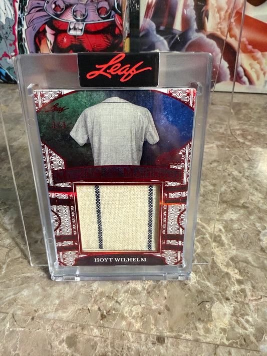 2026 Leaf Art of Sport Museum Materials Hoyt Wilhelm Jumbo Patch Red /3