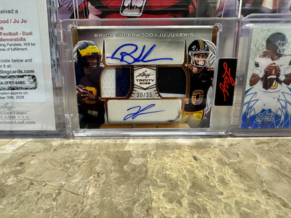 Underwood Juju Lewis Dual RPA + Juju RPA Lot 2025 Leaf Trinity RC