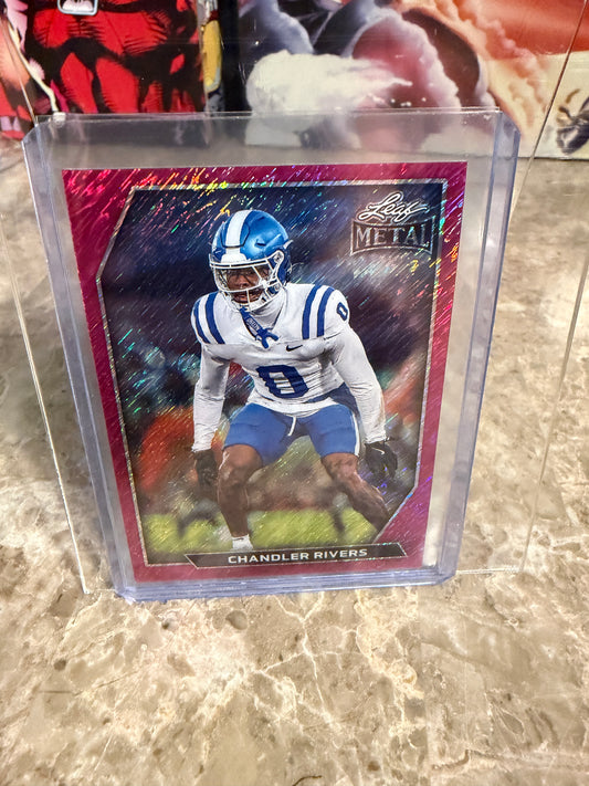 2026 Leaf Metal Football Chandler Rivers Pink Shimmer 1/6 Ravens Draft Pick
