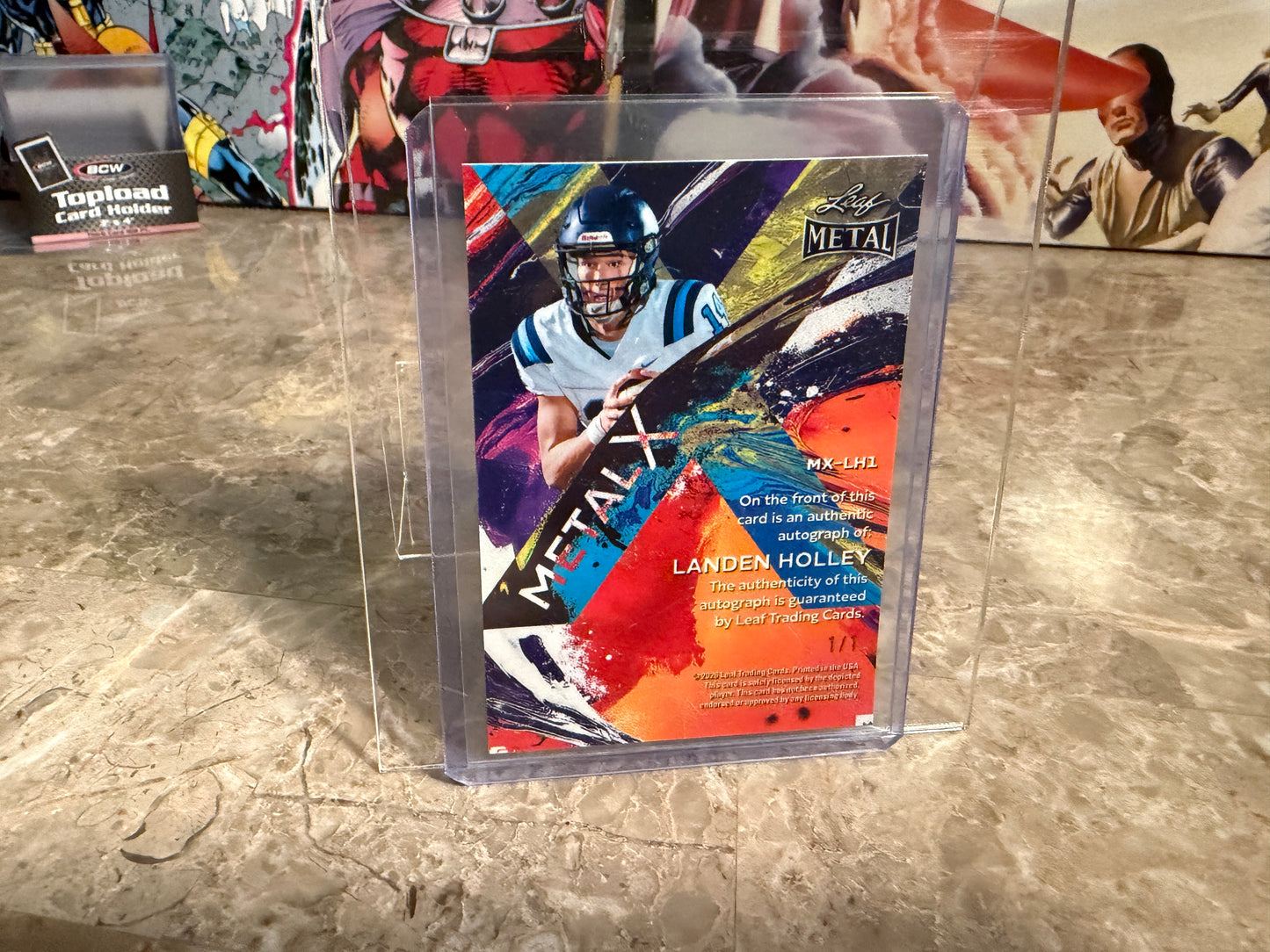 2026 Leaf Metal Football Landen Holley Metal X Red Prismatic 1/1